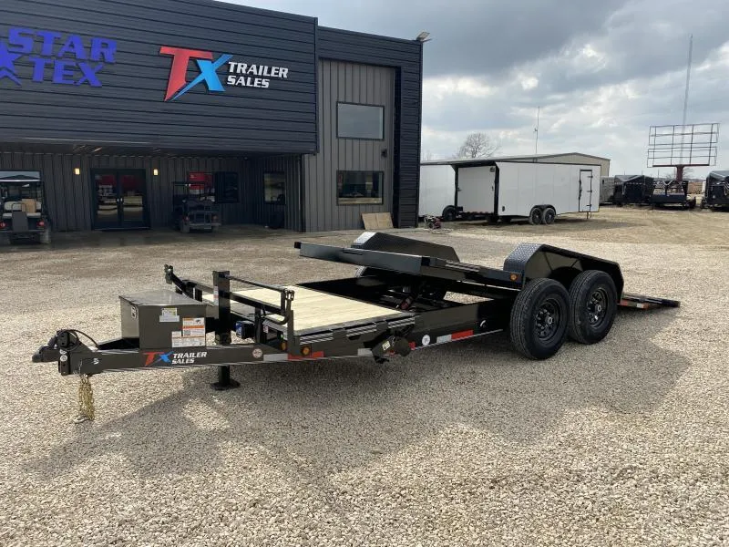 East Texas 83" X 20' GRAVITY TILT DECK W/ 4' STATIONARY DECK