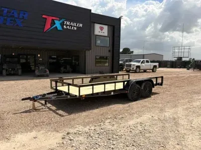 East Texas Trailers 16' UTILITY WITH SLIDE IN RAMPS