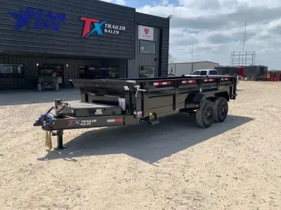 East Texas Trailers 83" X 16' X 2'  BUMPER PULL DUMP TRAILER 14K