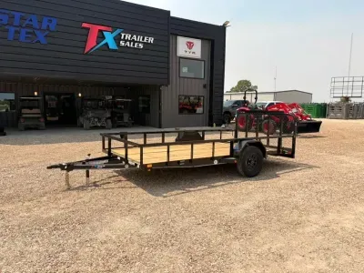 East Texas Trailers 83' X 14' SINGLE AXLE UTILITY WITH 3' SPRING ASSIST GATE