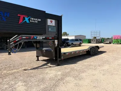 East Texas Trailers 102" X 24' GOOSENECK FULL POWER TILT DECK