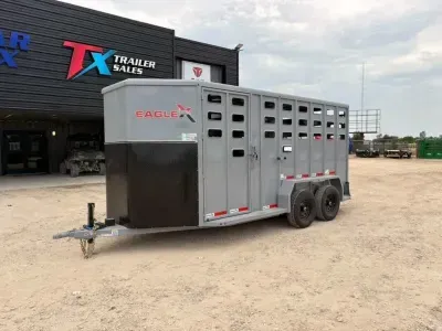 RawMaxx 16' BUMPER PULL LIVESTOCK TRAILER 10k