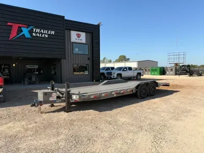 East Texas Trailers 102" X 24' STEEL FLOOR CAR HAULER 14K