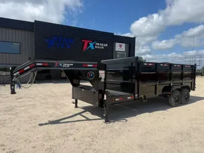 East Texas Trailers 16' GOOSENECK DUMP 14K TRAILER WITH A 4' STATIONARY DECK