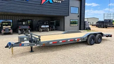 East Texas Trailers 102" X 24' CAR HAULER WITH SLIDE IN RAMPS
