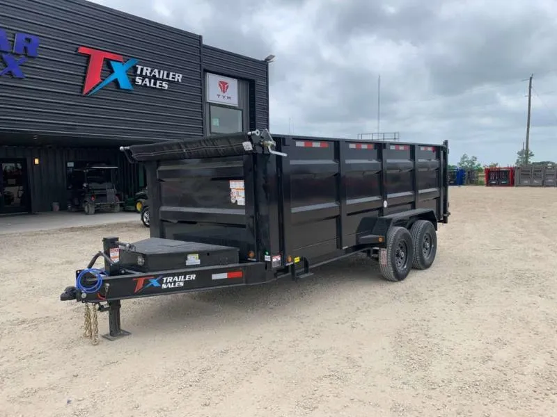 East Texas Trailers 83" X 16' 4' BUMPER PULL DUMP TRAILER 14K