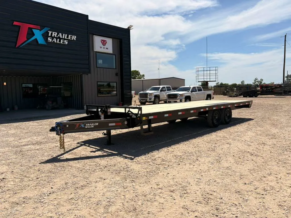 East Texas Trailers 24' BUMPER PULL FLAT BED 14K
