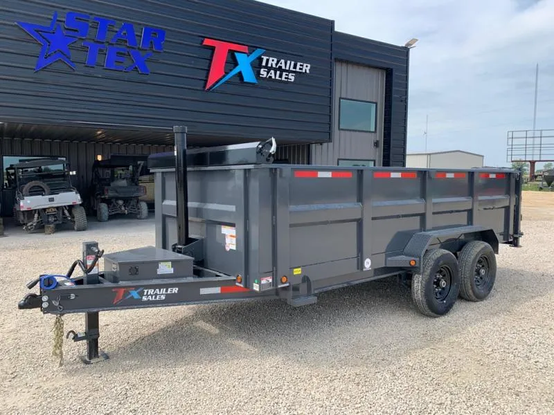 East Texas Trailers 83" X 16' BUMPER PULL DUMP TRAILER 14K
