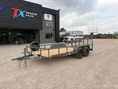 East Texas Trailers 83" X 16' UTILITY 7K WITH 3' SPRING ASSIST GATE