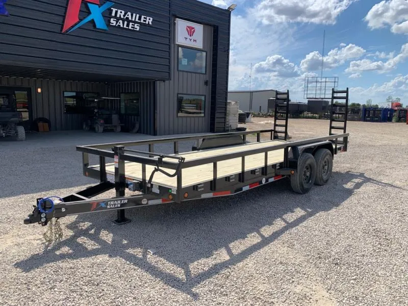 East Texas Trailers 83" X 20' UTILITY 14K WITH  5' FOLD UP RAMPS