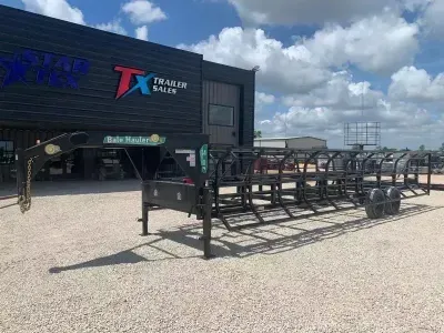 INDUSTRAIS AMERICA 28' DOUBLE DROP HAY TRAILER 14K