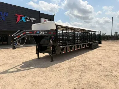 East Texas Trailers 36' GOOSENECK  LIVESTOCK 24K