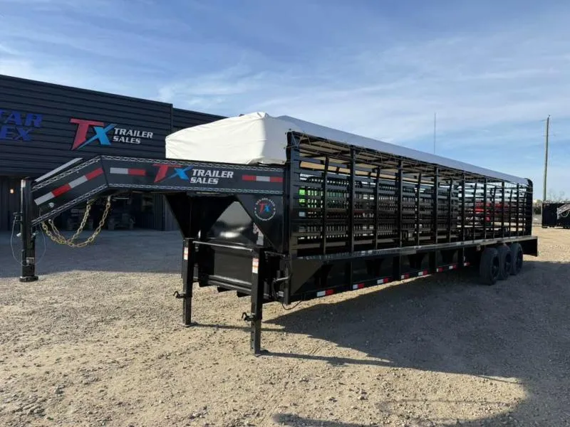 East Texas Trailers 6.8" X 32' GOOSENECK LIVESTOCK TRAILER 21K