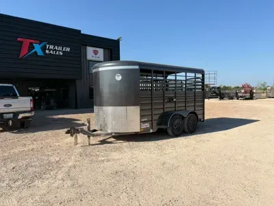 East Texas Trailers 6.8” X 14' BUMPER PULL  LIVESTOCK TRAILER