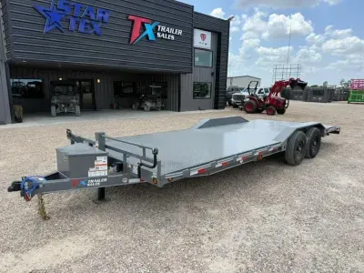 East Texas Trailers 102" X 24' STEEL FLOOR CAR HAULER 14K