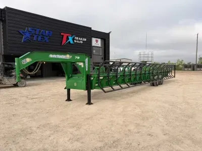 INDUSTRAIS AMERICA 40' DUAL TANDEM DOUBLE DROP HAY TRAILER WITH 10K AXLES & HYD JACKS