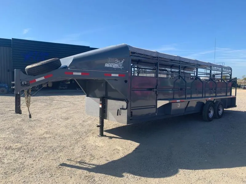 2025 Other 6'8" x 24' E&R INDUSTRIAL LIVESTOCK TRAILER