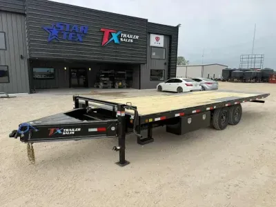 East Texas Trailers 102" X 24' BUMPER PULL  DECK OVER TILT 14K