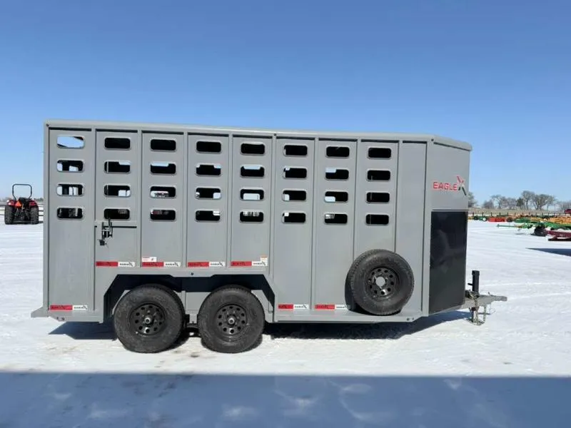 RawMaxx 6.8"X 16' BUMPER PULL LIVESTOCK TRAILER