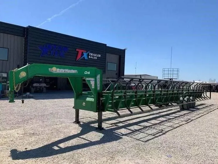 INDUSTRAIS AMERICA 40' DUAL TANDEM DOUBLE DROP HAY TRAILER WITH 12K AXLES & HYD JACKS
