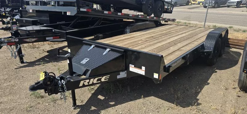 2025 Rice 82x16 Flatbed Car Hauler - No Dovetail
