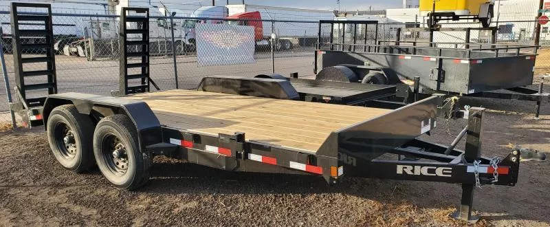 2026 Rice 82x18 Flatbed Equipment Trailer 14K