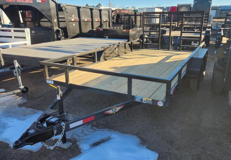 2024 H&H 82x14 Tandem Axle Utility Trailer w/Ramp HD Gate (92426