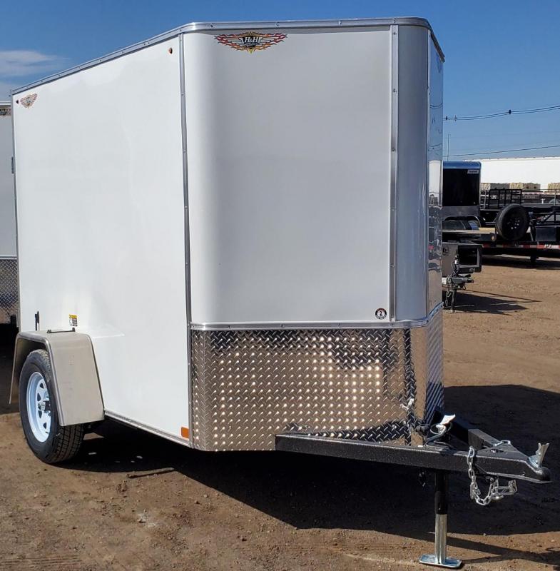 2022 H and H 5x8 Enclosed Cargo Trailer VNose Double Doors Trailers
