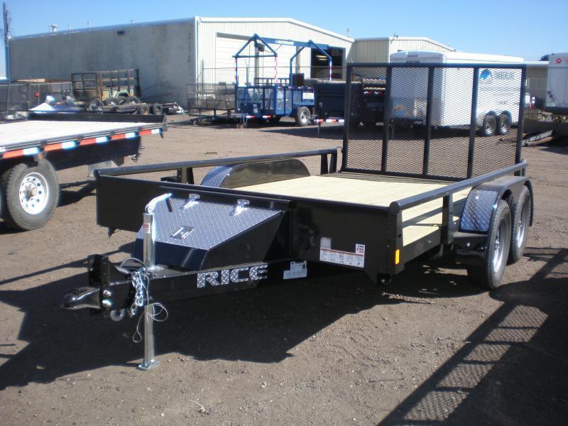 2021 Rice 82x12 Tandem Utility w/Pipe Top Rail 2021 Rice 82x12 Tandem Utility w/Pipe Top Rail
