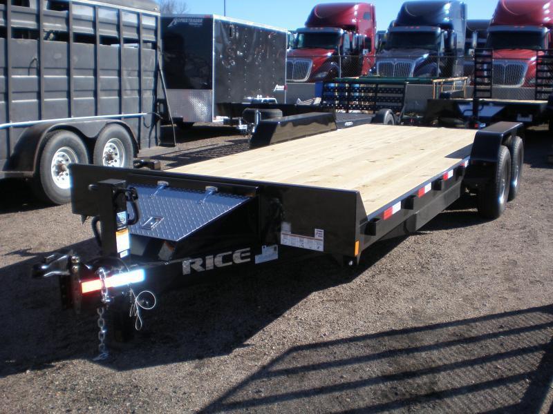 2022 Rice 10K 82x18 HD Flatbed Equipment Hauler with tongue box Box 2022 Rice 10K 82x18 HD Flatbed Equipment Hauler with tongue box Box
