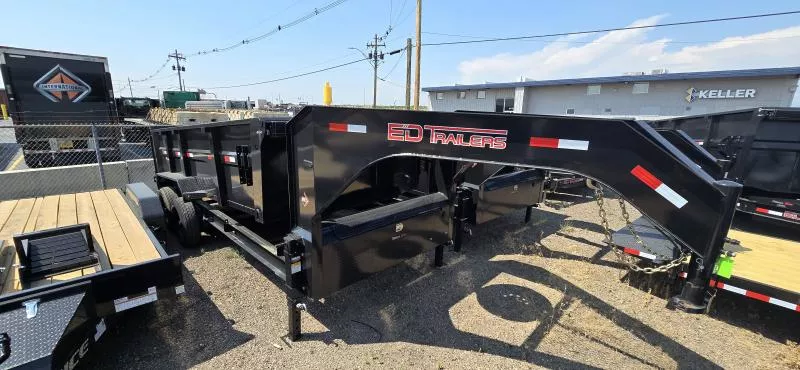 2024 ED 16' Gooseneck Dump Trailer 3' Side 14K GVW