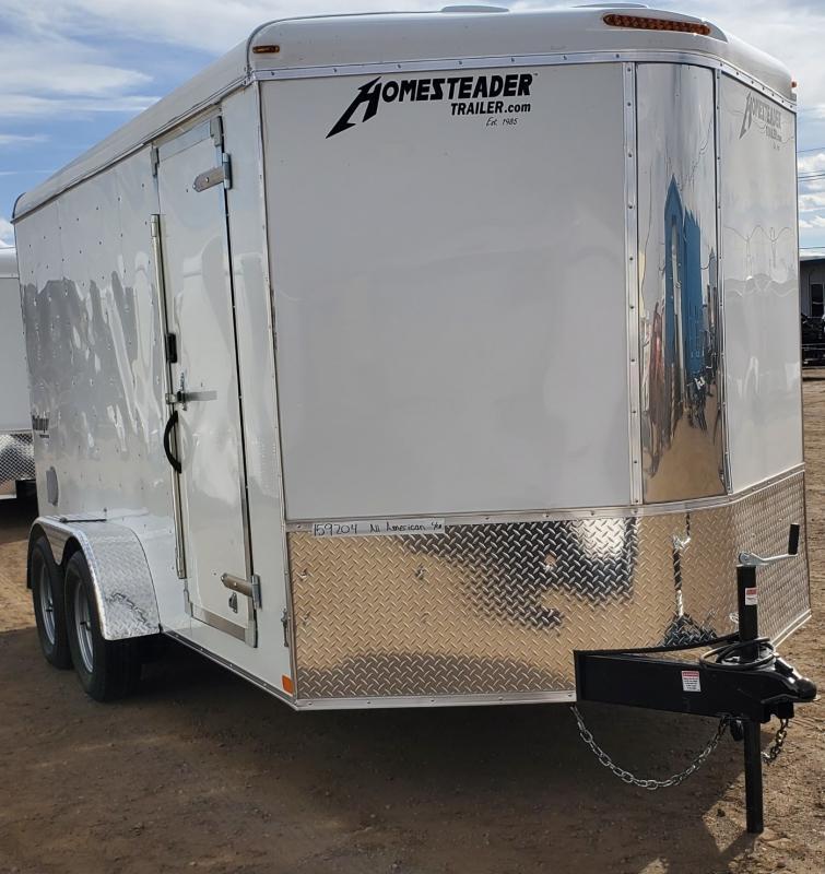 2024 Homesteader 7x16 Enclosed Cargo V Nose Trailer w/Double Doors