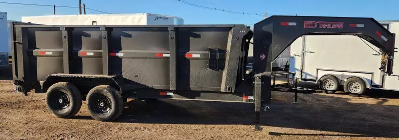 2026 ED 16' Gooseneck Dump Trailer 4' Side 14K GVW