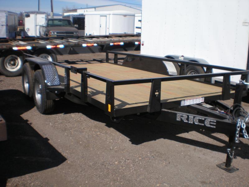 3021 Rice 82x14 Utility Trailer - W/Ramp 10K 3021 Rice 82x14 Utility Trailer - W/Ramp 10K