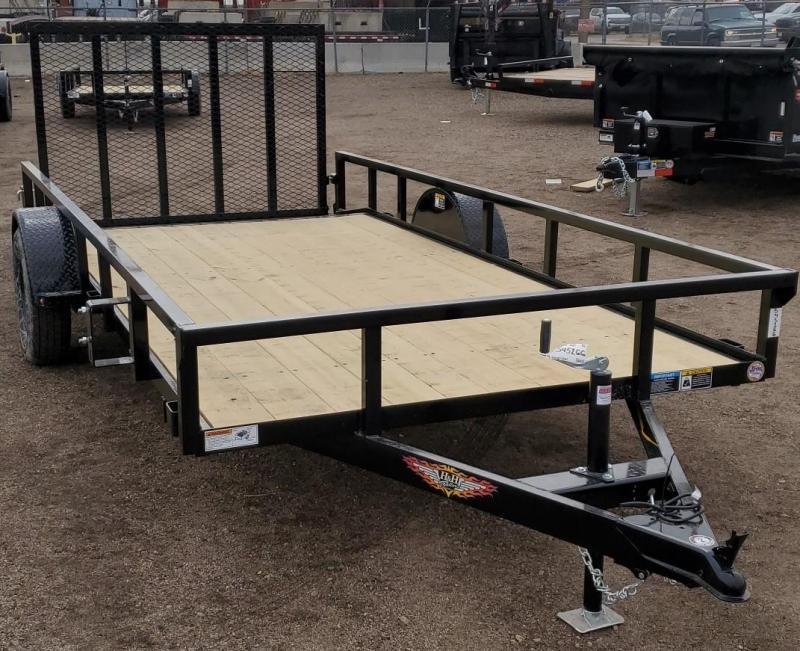 20232 H & H 82x14 Utility Trailer w/Dovetail + Ramp Gate 20232 H & H 82x14 Utility Trailer w/Dovetail + Ramp Gate