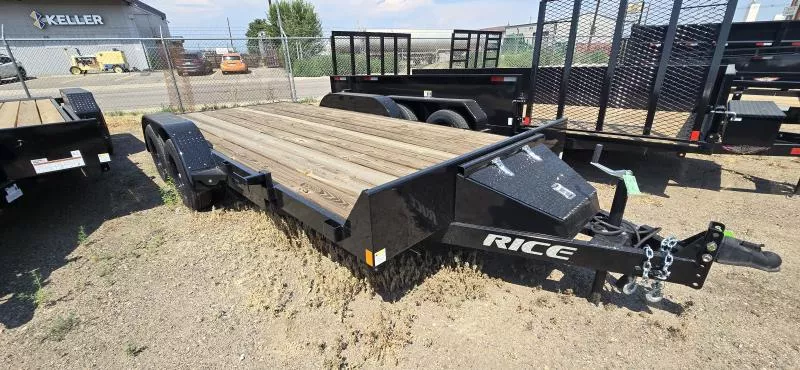 2024 Rice 82x16 Flatbed Car Hauler - No Dovetail