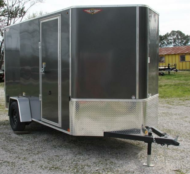 2023 H and H 6x12 Enclosed Cargo Trailer VNose Ramp Trailers in