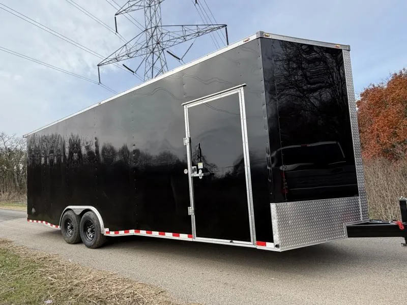 2026 TrueBlue 24x8.5x8 Black Enclosed Car Hauler