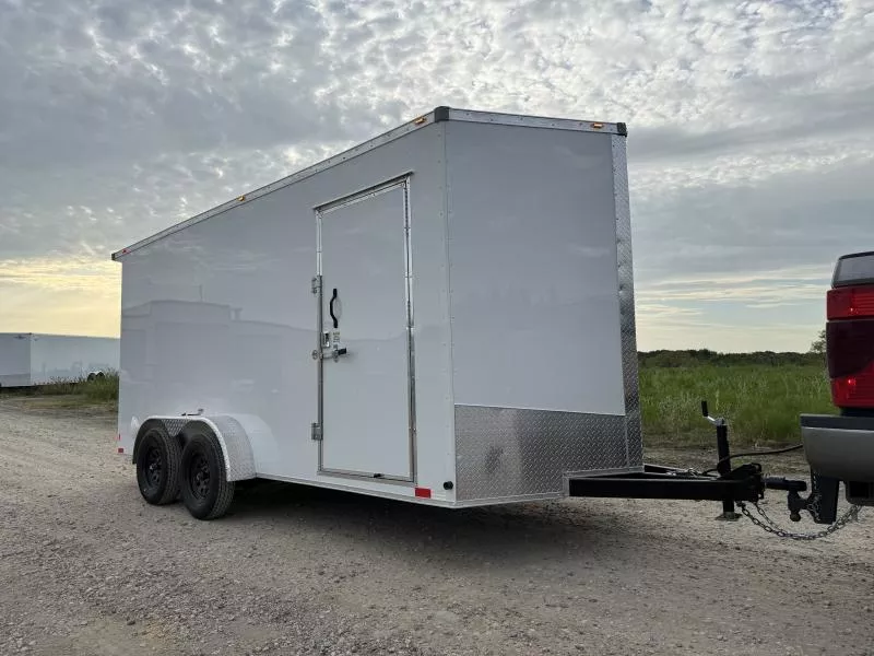2025 TrueBlue 16’x7’x7’ White Enclosed Cargo Trailer