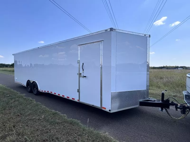 2025 Trueblue White Enclosed Car Hauler Cargo / Enclosed Trailer