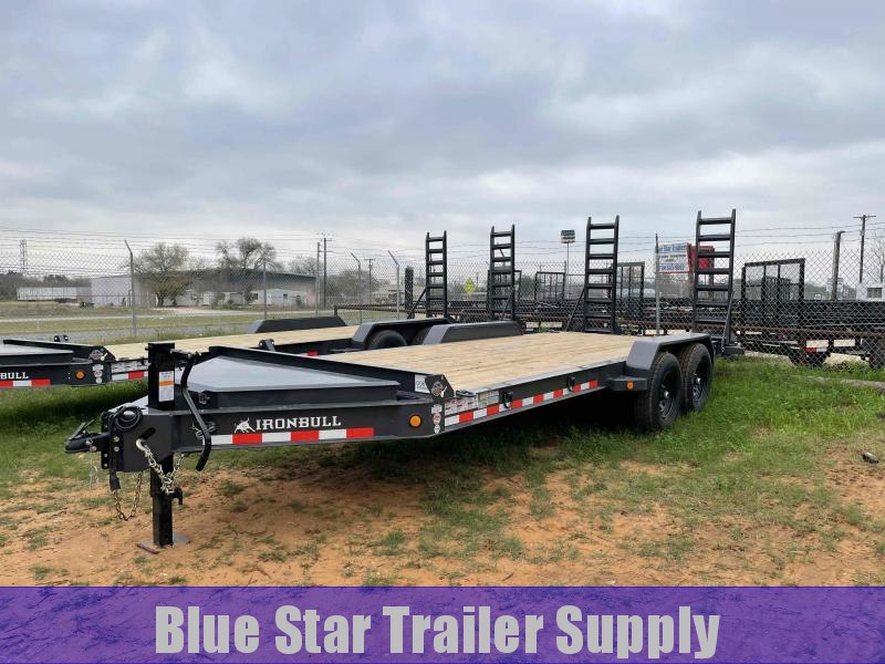 83 x 20 Bumper Pull Lowboy Equipment Trailer w/ Stand-up Ramps 83 x 20 Bumper Pull Lowboy Equipment Trailer w/ Stand-up Ramps
