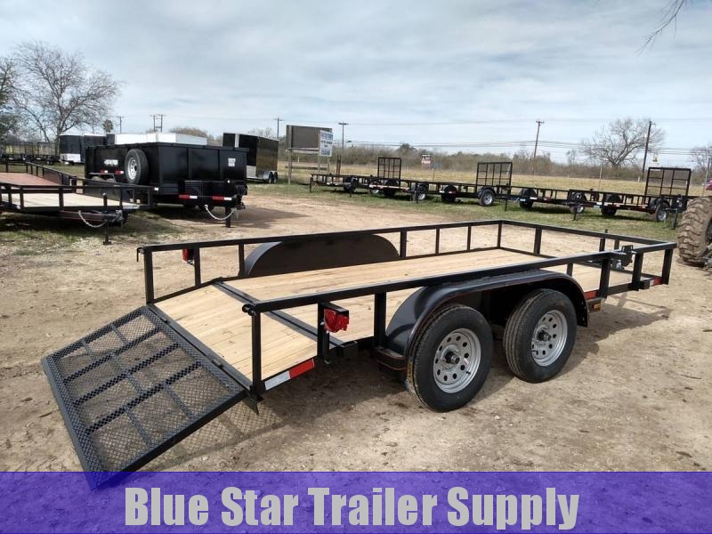 78 X 14 Tandem Axle Dovetail Gated Utility Trailer w/ Electric Brakes 78 X 14 Tandem Axle Dovetail Gated Utility Trailer w/ Electric Brakes