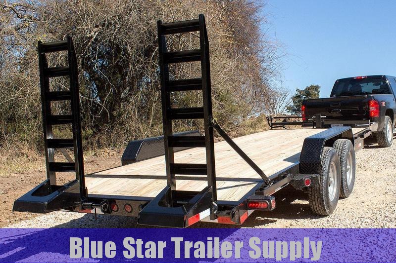 83X20 Bumper Pull Lowboy Equipment Trailer w/ StandUp Ramps Near Me