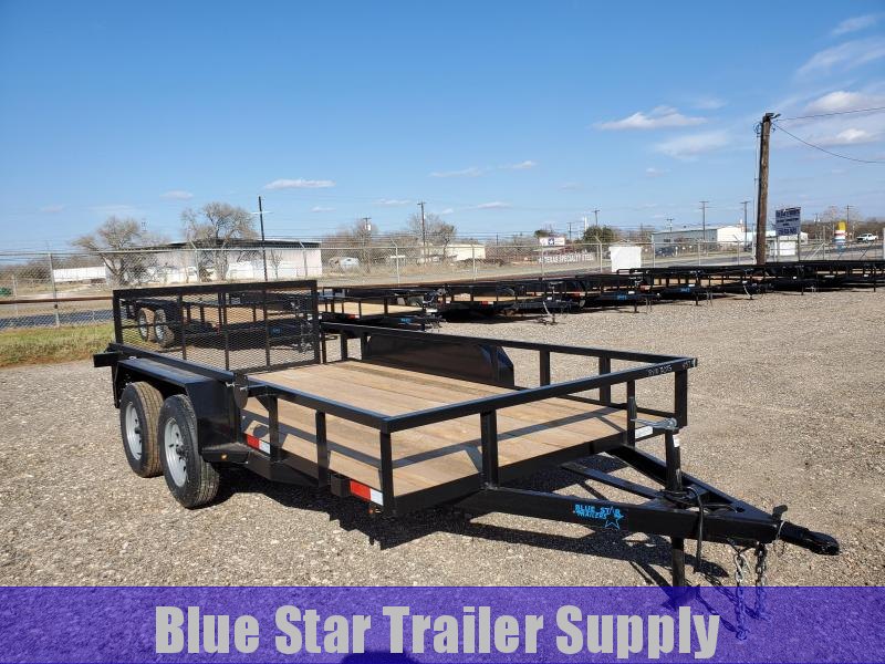 78 X 14 Tandem Axle Dovetail Gated Utility Trailer 78 X 14 Tandem Axle Dovetail Gated Utility Trailer