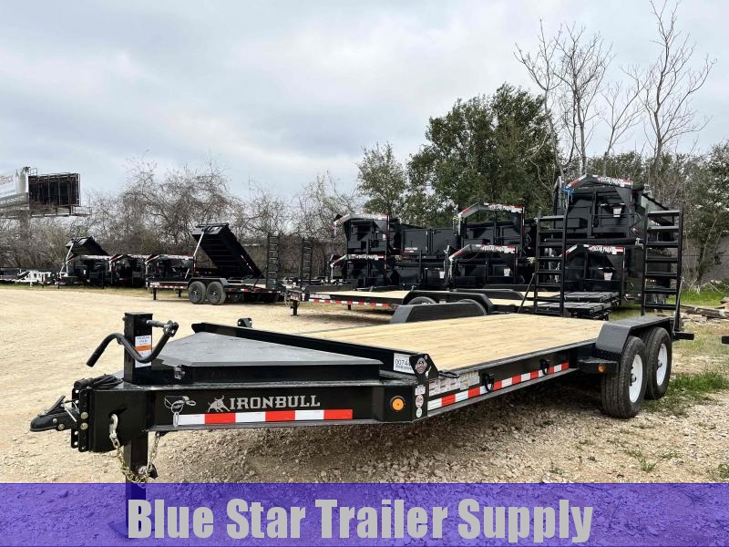 83 x 20 Bumper Pull Lowboy Equipment Trailer w/ Stand-up Ramps 83 x 20 Bumper Pull Lowboy Equipment Trailer w/ Stand-up Ramps