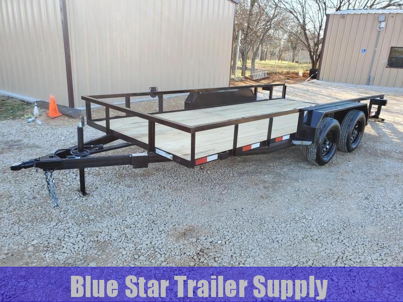 83 X 16 Tandem Axle Utility Trailer w/ Brakes & Ramps 83 X 16 Tandem Axle Utility Trailer w/ Brakes & Ramps