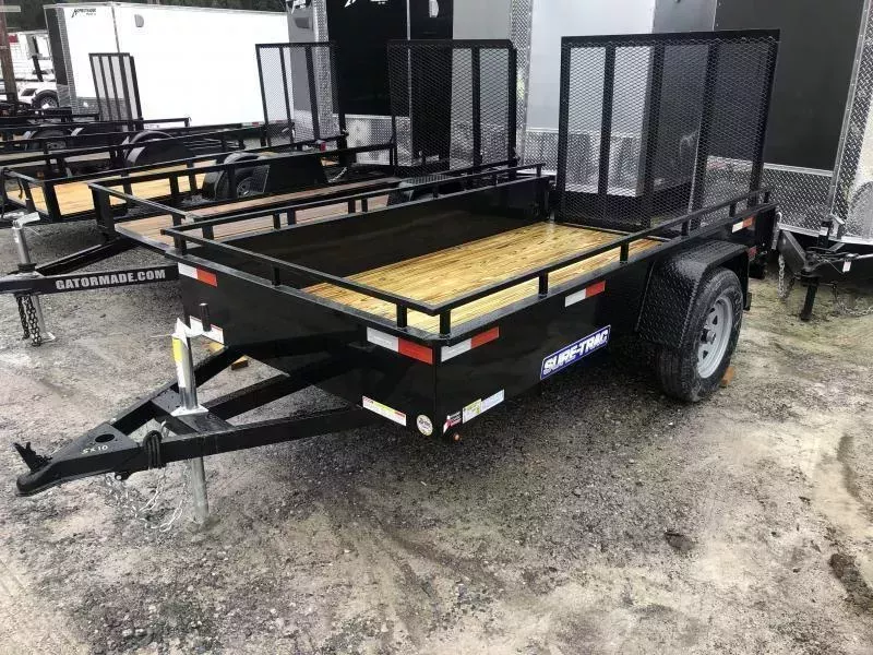 2026 Sure-Trac 5x10 Single Axle Solid Steel Sides Utility Trailer