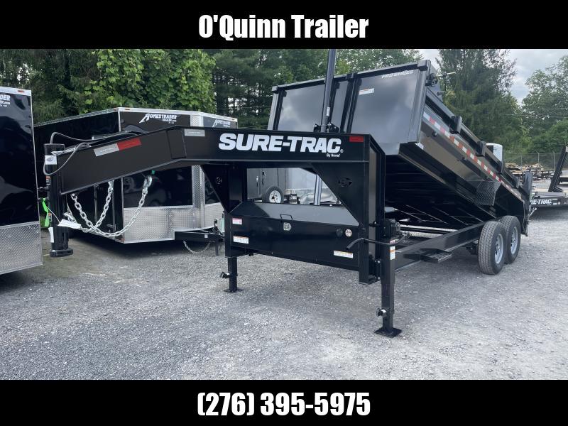 2023 SureTrac 82X14 Gooseneck Dump Telescopic Lift Dump Trailer O