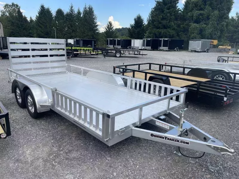 Sure-Trac 82X16 Tandem All Aluminum ATV SIDE RAMPS Utility Trailer