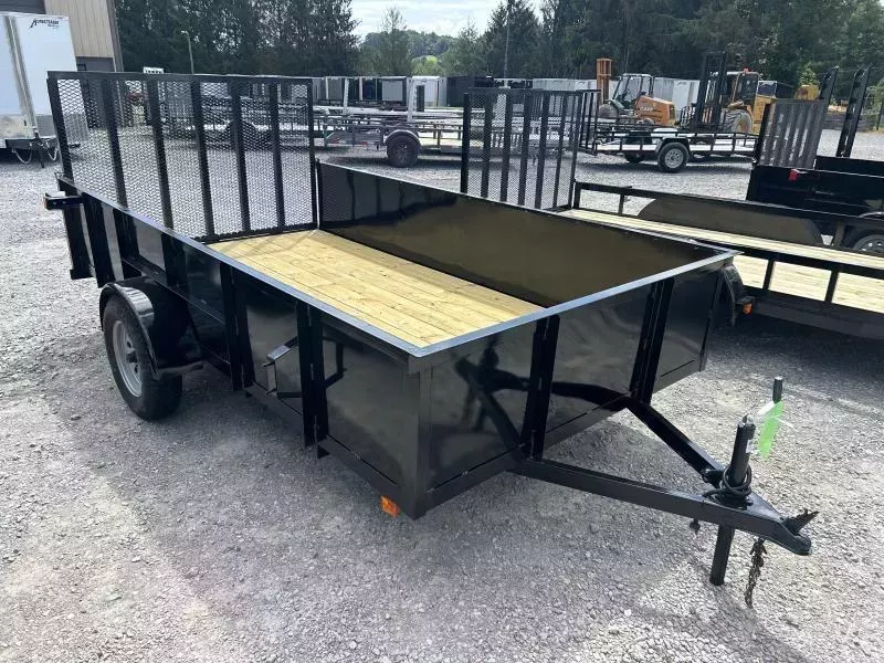 76x12 3K 2ft steel sides gate single axle Utility Trailer